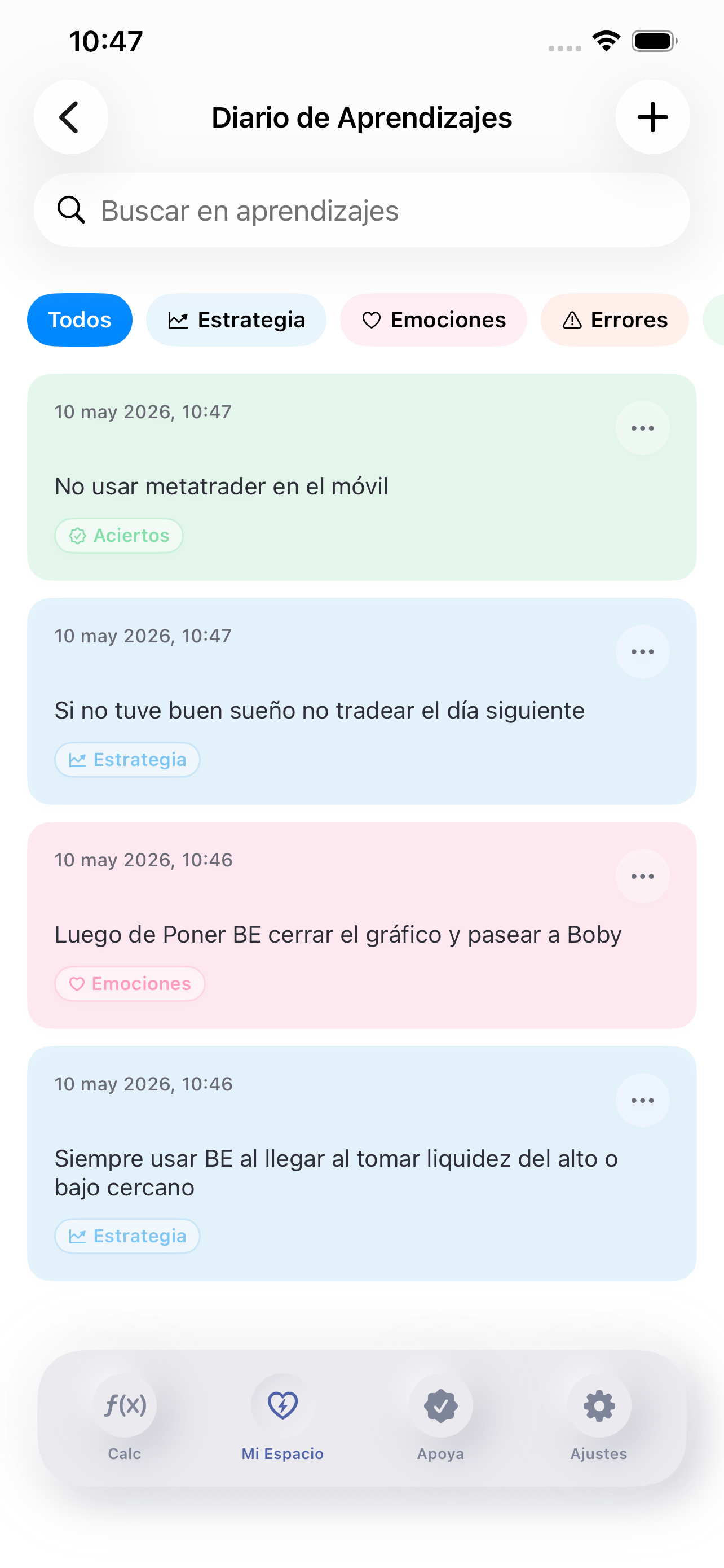 Diario de aprendizajes